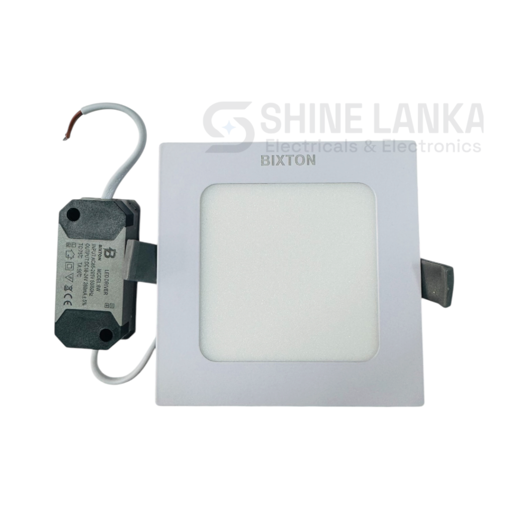 Bixton 6W Square Sunk LED Panel Light – Metal Frame